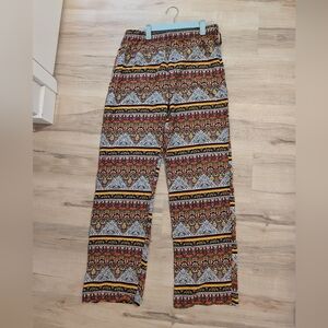 Colorful wide leg pants size S/M